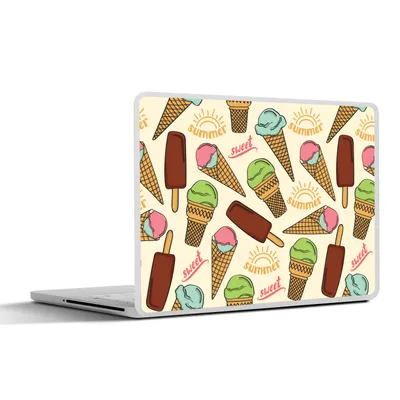 Produktbild von MuchoWow® Laptop Aufkleber Sticker Cover Lebensmittel - Muster - Eiscreme 36.5x27.5 cm - Laptop-Sticker