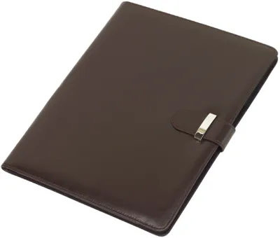 Produktbild von Konferenzmappe mit Tabletfach Schreibmappe A4 Arbeitsmappe + Schreibblock braun