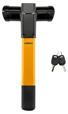 Produktbild von Wiltec Lenkradkralle inkl. 2 Schlüssel 360 x 180 x 95 mm aus Kupfer, Lenkradsperre als Lenkradschloss und Diebstahlsicherung fürs Auto