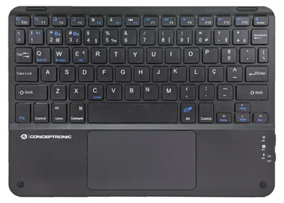 Produktbild von Conceptronic TOBIN01BPT 10-Zoll-Bluetooth-Tastatur mit Touchpad, QWERTY Portugiesisch