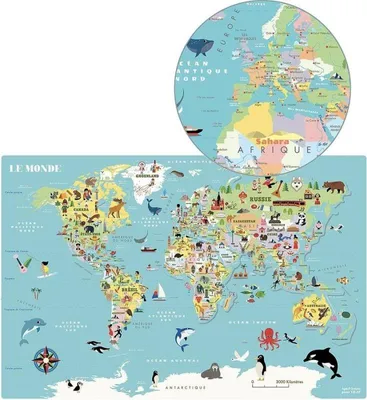 Zdjęcie produktu dla Vilac Magnetyczna mapa świata Ingela