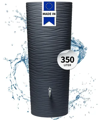 Productafbeelding van GARANTIA NATURA 2in1 regenwatertank 350 L graphite grey incl. plantschaal