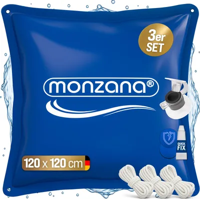 A blue product packaging with branding and product details.