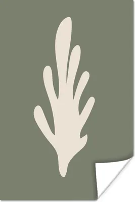 Produktbild von MuchoWow® Poster Pastell - Pflanze - Grün 120x180 cm - Kunstposter