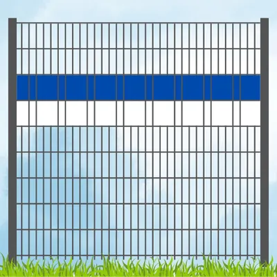 Produktbild von Sichtschutzstreifen in Vereinsfarben - Set BLAU-WEISS Volle Streifenbreite