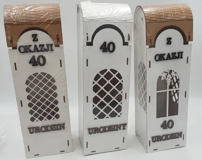 Zdjęcie produktu dla skrzynka na wino drewniana 40 - urodziny