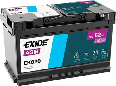 Image de Exide EK820 Start-Stop AGM 12V 82Ah 800A batterie de voiture