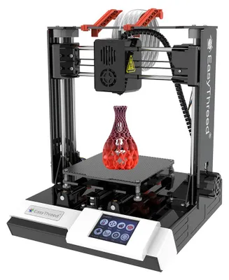 Produktbild von EasyThreed K6 Plus 3D-Drucker, 100x100x100mm Druckgröße, beheiztes Bett, 10m PLA-Filament + TF-Karte 2,4″ Touchscreen für Anfänger, Haushaltserziehung