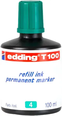 Obrázok produktu pre edding T 100 permanentný popisovač s náplňou zelenej farby 100 ml