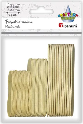 Produktbild von Holzkreativstifte 45 Stück 3 Größen Titanum