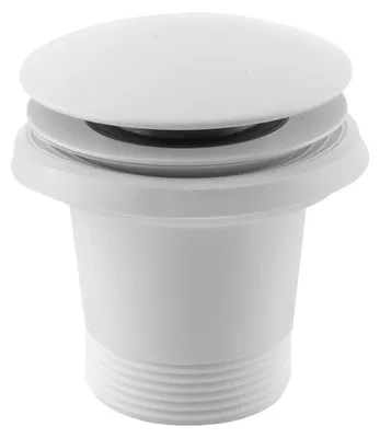 Productafbeelding van Polysan badkuipafvoer 6/4", klik-klak, mat wit