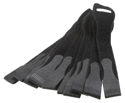 Produktbild von 50 x Klettband Kabelbinder Leitungen bündeln 230x20mm wiederverwendbar, schwarz