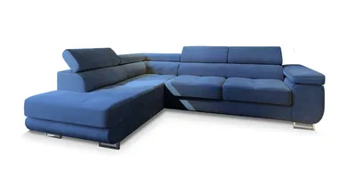 Produktbild von Masseno Ecksofa APIRO L-S mit Schlaffunktion L-Form, Sofa mit Bettkasten, Wohnzimmersofa, Couch, Soffa, Bettsofa, Couchgarnitur- Blau, POSO 05
