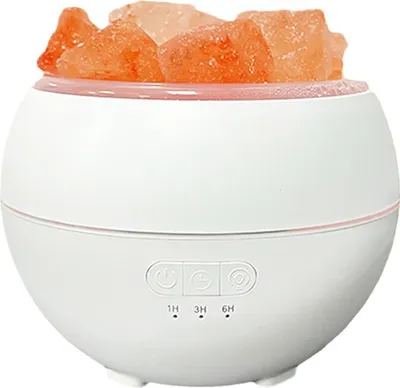 Produktbild von Ultraschall-Luftbefeuchter mit kaltem Nebel und 7 Farben, Salzlampe, Duftdiffusor, Timerfunktion, Luftbefeuchter, Aromatherapie, Diffusor für ätherische Öle