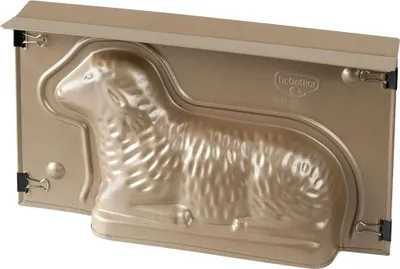 Produktbild von Dr. Oetker Vollbackform Lamm, Kuchenform aus der Serie "Goldiges Ostern" (Farbe: Gold)
