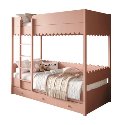Produktbild von BABUSHKA Kinderetagenbett 90x200 cm, rosa