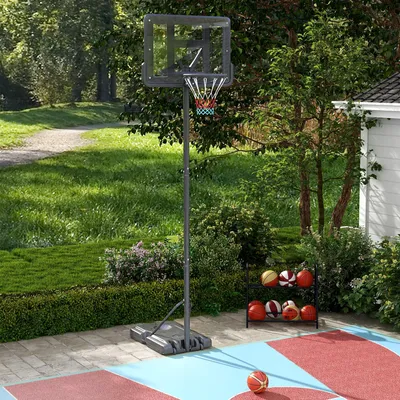 Produktbild von Basketballbrett - Basketballständer - Basketballkorb - Basketballsystem - Verstellbare Höhe: 230-305 cm