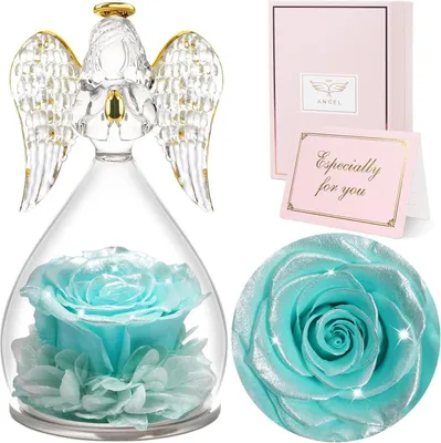 Obrázek produktu pro Dárková krabička pro ženy se skleněnou kopulí a přáníčkem Eternal rose angel