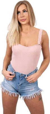 Immagine prodotto di Body rosa cipria scuro con spalline