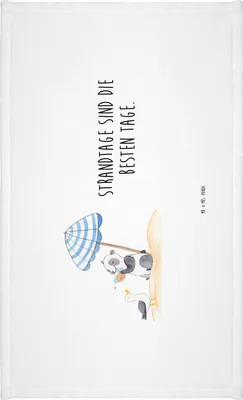 Produktbild von Mr. & Mrs. Panda Handtuch Sommer Strandtage - Weiß - Geschenk, Sommerferien, Küste, Kuscheln, Küstenurlaub, Urlaub Am Meer, gesichtshandtuch, Winter, Frotteehandtuch
