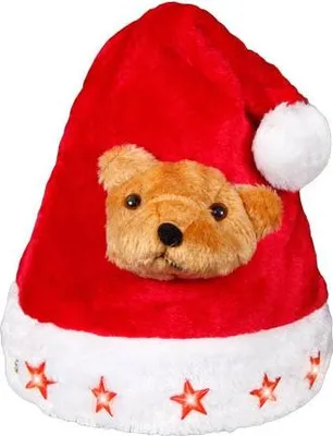 Produktbild von Verrückte Weihnachten – Lustige Weihnachtsmützen für Damen, Herren & Kinder – Schneemann, Tannenbaum, Nikolaus – Witzige Party Mütze Uni Kostüm Accessoire für Weihnachtsfeier & Winterfeste Modell wählen: 3D Bär LED