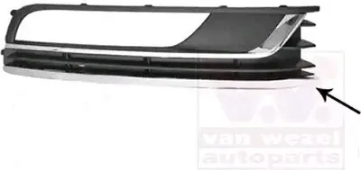 Zdjęcie produktu dla VAN WEZEL Kratka wentylacyjna Grill Zderzak do VW Passat Variant (365) z otworem/otworami na światła przeciwmgielne Chrom