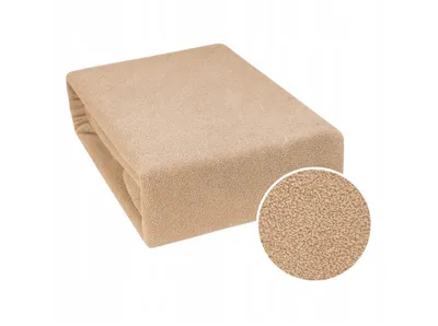 Produktbild von Kinder Spannbettlaken Frottee 60x120 cm – weich & atmungsaktiv Dunkelbeige