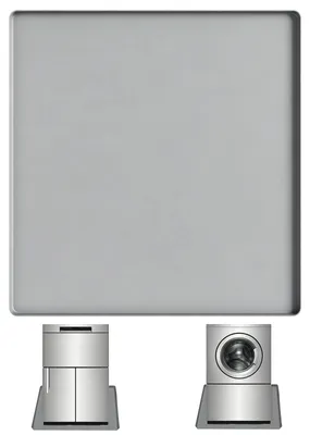 Produktbild von Famanu Kühlschrankmatte mit erhöhtem Rand - 65 x 60 cm, grau