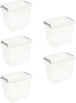 Produktbild von Transparente Aufbewahrungsboxen - Set von 5 - 3L - naturtransparent