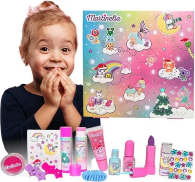 Produktbild von Martinelia | Adventskalender - 12 Geschenke - 2x1,5 ml Nagellack - 2x3 g Lippenbalsam - Mdchenkosmetik
