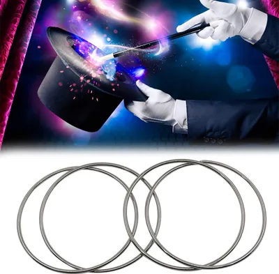 Produktbild von Verbindungsringe, Trick-Spielzeug, Metall, seriell, leicht, tragbar, Zauberer-Requisiten, Spaß für Bühnen- und Straßenaufführungen