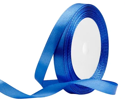 Satijnen Lint 10 mm x 22 m, blau, Polyester, Geschenkband