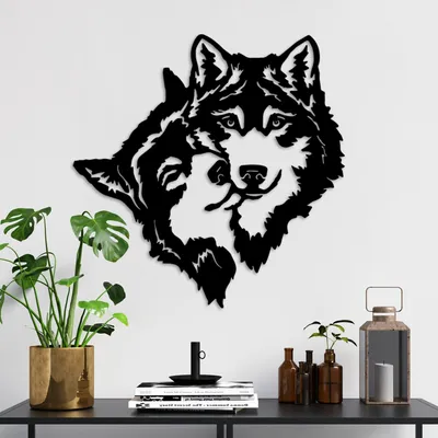 Produktbild von Wallity, its Love, Dekoratives Wandaccessoire aus Metall, Schwarz, 100 % METALL, 54 x 54 cm