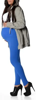 Produktbild von Damen Umstands-Leggings Warm in viele farben Baumwolle; Blau 2XL/44