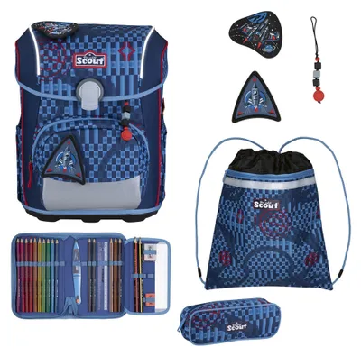 Produktbild von Scout Neo Safety Light Schulranzen Set (4 tlg.), Space Explorer