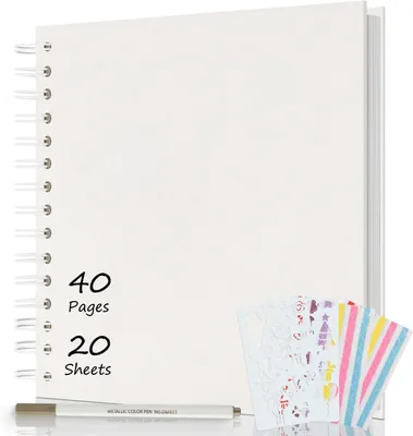 Productafbeelding van Fotoalbum voor Zelfontwerp en Plakken, DIY Spiralalbum 40 Pagina's 21x21cm