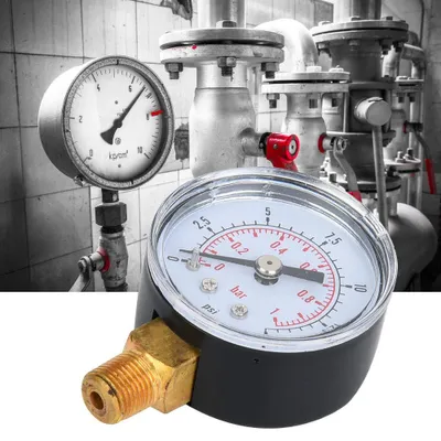 Manometer 1/8 Zoll BSPT Bodenanschluss für Luft Öl Wasser