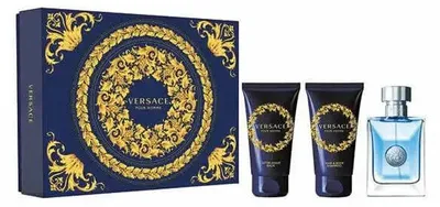 Produktbild von Versace Pour Homme Geschenkset: Eau de Toilette 50ml, Aftershave Balsam 50ml, Duschgel 50ml