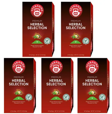 Zdjęcie produktu dla Herbata ziołowa premium Teapot z 8 wyselekcjonowanych ziół 40g 5-pak