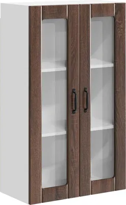 Immagine prodotto di Mobile in vetro da parete LUCCA Rovere Marrone 60 x 31 x 100 cm