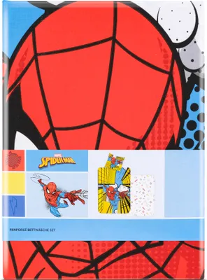 Obrázok produktu pre Disney Home Spiderman detská obojstranná súprava posteľnej bielizne 100% bavlna 140x200 cm obliečky na vankúš 60x70 cm