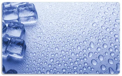 Produktbild von Wallario Frühstücksbrettchen aus Glas, je 14 x 23 cm, mit rutschfesten Füßen, Motiv Wassertropfen auf Glas