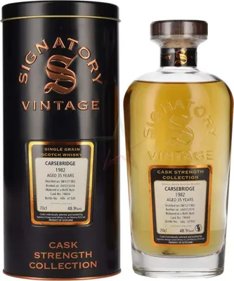 Produktbild von Signatory Vintage CARSEBRIDGE 35 Years Old Cask Strength Collection 1982 in Tinbox 48,90 % 0,70 Liter