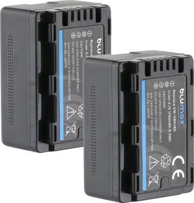 Produktbild von 2x Blumax Akku für Panasonic VW-VBK180 VW-VBK180EK HDC- HS60 SD80 1750 mAh