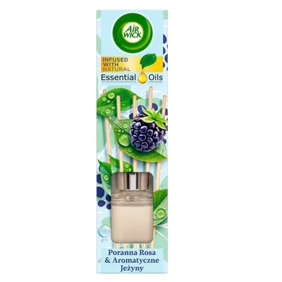 Zdjęcie produktu dla Air Wick Patyczki Zapachowe Poranna Rosa i Aromatyczne Jeżyny 40 ml