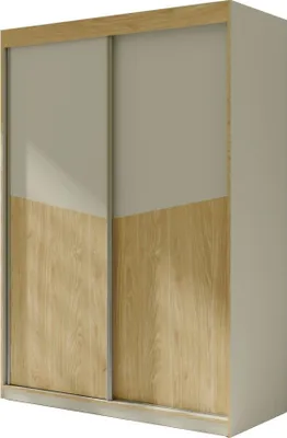 Produktbild von Schwebetürenschrank Aston - 2 Kleiderschrank 150X215X60 Cm Egraubeige/Oliveneiche
