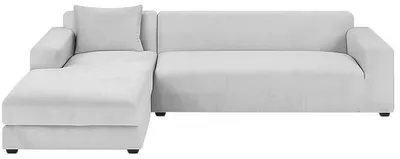 Obrázek produktu pro Ruhhy 26035 Elastický potah na rohovou pohovku 145-185 cm, polštář 45 x 45 cm, světle šedá