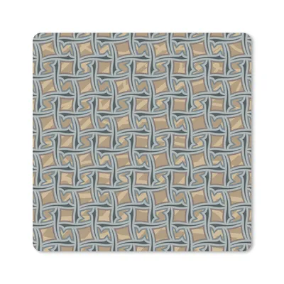 Produktbild von MuchoWow® Mauspad Mousepad Braun - Muster - Geometrie 20x20 cm - Mousepads - Maus Mat - Pad - Mausunterlage - Desk Mat - Bureauartikeln