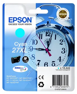 Zdjęcie produktu dla Patrone Epson 27 cyan XL T2712