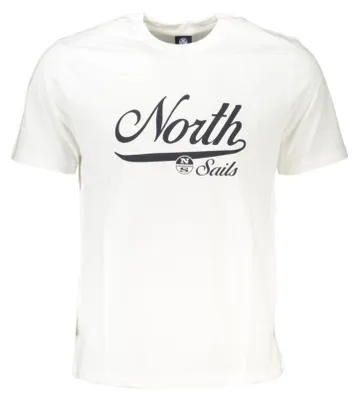 Produktbild von Weißes Herren Kurzarm-T-Shirt mit Rundhals und Logo-Druck